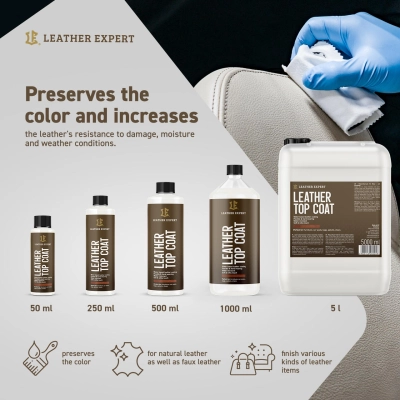 Bezbarwny Lakier do Skór Top Coat