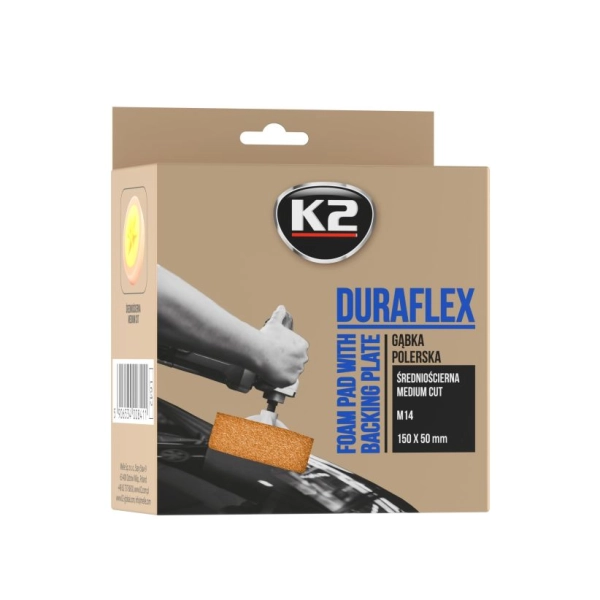 K2 Duraflex MediumPad 150mm - Średniościerna Gąbka Polerska M14